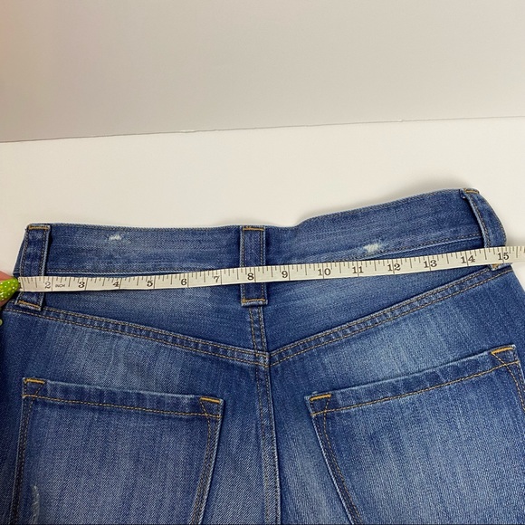 J Crew Medium Dark Wash Cuffed Denim Shorts Size 24 - Picture 5 of 12